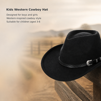 Kids’ Felt Western Cowboy Hat for Ages 3–6